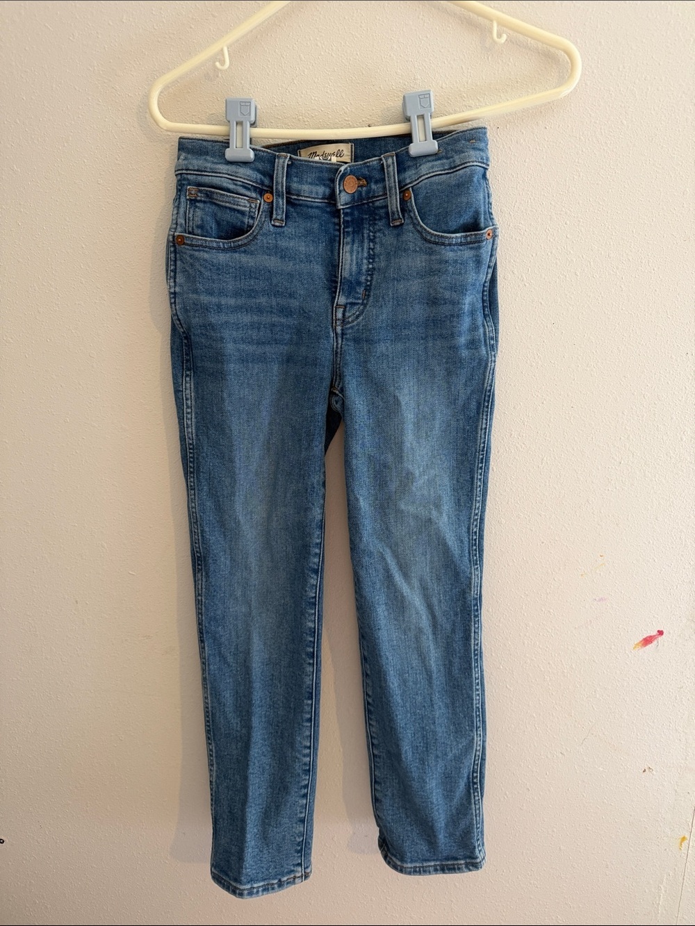 Madewell stovepipe 24p in Medium Blue
